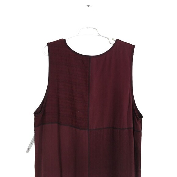 Coldwater Creek Large Dress Lyocel Tencel Wine Maroon Women's Size Lagenlook - Picture 5 of 9